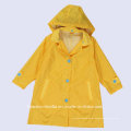 Impermeable de color amarillo nailon revestido de poliuretano